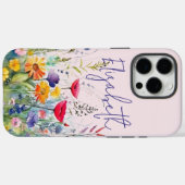 Rosa Wildblume Garden Feminine Name Case-Mate iPhone Hülle (Rückseite (Horizontal))