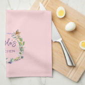 Rosa Wildblume Geschirrtuch (Viertel Falte)