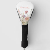 Rosa Wildblume Golf Headcover (Vorderseite)