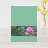 Rosa Wildblume-Gruß-Karte Karte (Gelbe Blume)