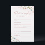 Rosa Wildblume Hochzeitsempfehlung & Wunschkarte<br><div class="desc">Diese Ratschläge & Wunschkarten sind süße Kekse für Braut und Ehepaar, mit eleganter, zarter Aquarellfarbe-Wildblume und stilvoller moderner Schrift, Pastellpaletten aus weichem Rosa, weißlich, beige, staubblau und botanisch-grün, einfach und romantisch, ideal für rustikales Party, modernes bohisches Brautparty, botanische Hochzeitsfeiern und Party im Frühling und Sommer. Sehen Sie sich alle Brautparty-Spiele...</div>