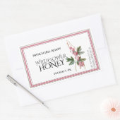Rosa Wildblume Honey Label (Datum der Ernte) Rechteckiger Aufkleber (Umschlag)