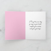 Rosa Wildblume im Feld Karte (Innenseite)