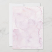 Rosa Wildblume Meadow Birthday Einladung (Rückseite)