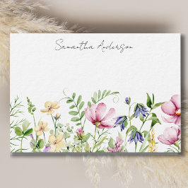 Rosa Wildblume Mitteilungskarte