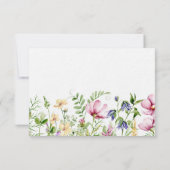 Rosa Wildblume Mitteilungskarte (Rückseite)