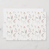 Rosa Wildblume Monogram Wappen Foto Taufe Einladung (Rückseite)