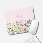 Rosa Wildblume Personalisiert Mousepad