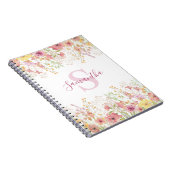 Rosa Wildblume Personalisiert Notizblock (Rechte Seite)