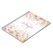 Rosa Wildblume Personalisiert Notizblock (Linke Seite)