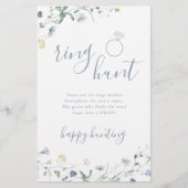 Rosa Wildblume Ringjagd Boho Brautparty (Vorderseite)