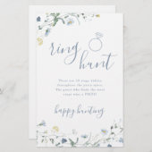 Rosa Wildblume Ringjagd Boho Brautparty (Vorne/Hinten)