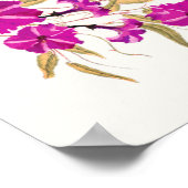 Rosa Wildblume Rose Frühjahr Garland Brautparty Poster (Ecke)