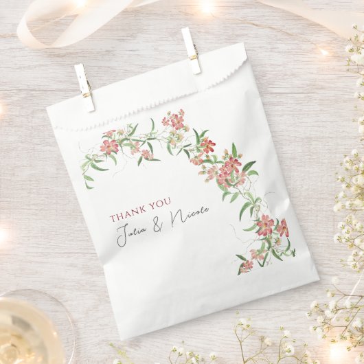 Rosa Wildblume Rose Frühjahrsfeier Geschenktütchen (Ausgeschnitten)