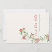 Rosa Wildblume Rose Frühjahrsfeier Save The Date (Rückseite)