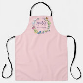 Rosa Wildblume Schürze (Vorderseite)