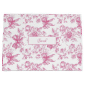 Rosa Wildblume Tee Brautparty Große Geschenktüte (Vorderseite)