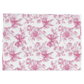 Rosa Wildblume Tee Brautparty Große Geschenktüte (Rückseite)