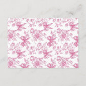 Rosa Wildblume Tee Brautparty Rezeptur Anfrage Begleitkarte (Rückseite)