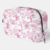 Rosa Wildblume Tee Brautparty Waschbeutel (Rechte Ecke)