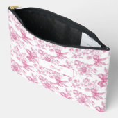 Rosa Wildblume Tee Brautparty Zubehörtasche (Offen)