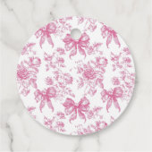 Rosa Wildblume Tee Party Brautparty Party Geschenkanhänger (Rückseite)