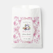 Rosa Wildblume Tee Party Brautparty Party Geschenktütchen (Vorderseite)