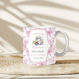 Rosa Wildblume Tee Party Brautparty Party Kaffeetasse
