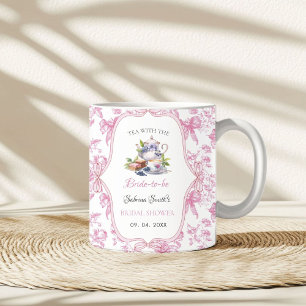 Rosa Wildblume Tee Party Brautparty Party Kaffeetasse