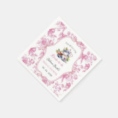 Rosa Wildblume Tee Party Brautparty Party Serviette (Ecke)