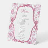 Rosa Wildblume Tee Party Brautparty Party Sockelschild (Vorderseite)