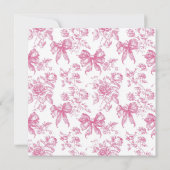 Rosa Wildblume Tee Party Bridal Dusche Einladung (Rückseite)