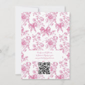 Rosa Wildblume Tee Party Dusche Einladung (Rückseite)