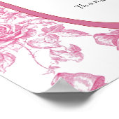 Rosa Wildblume Tee Party Geschenke & Kartenzeichen Poster (Ecke)