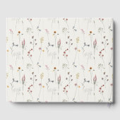 Rosa Wildblume Wappen Brautparty Gästebuch (Rückseite)