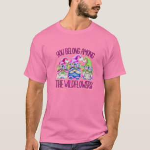 Rosa Wildblume Zitat für Hippies Blumenkohl Blume T-Shirt