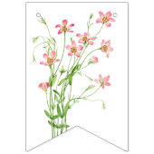 Rosa Wildblumen 16 . Geburtstag Geburtstagsparty Wimpelkette (Erste Fahne)