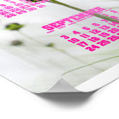 Rosa Wildblumen 2023 Kalender Poster (Ecke)