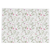 Rosa Wildblumen-Aquarell Große Geschenktüte (Rückseite)