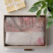 Rosa Wildblumen Aquarellfarben Seidenpapier (Geschenk)