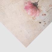 Rosa Wildblumen Aquarellfarben Seidenpapier (Detail)