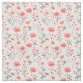 Rosa Wildblumen auf Elfenbein Stoff (Muster)