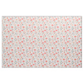 Rosa Wildblumen auf Elfenbein Stoff (Fat Quarter (45,7 x 55,9 cm))