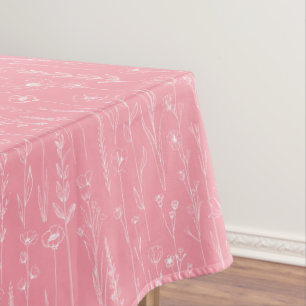 Rosa Wildblumen-Babyparty-Tischdecke-Dekor Tischdecke