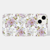 Rosa Wildblumen-Blumen-Chic-Design Case-Mate iPhone Hülle (Rückseite (Horizontal))