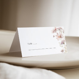 Rosa Wildblumen Boho Hochzeitsplatzkarte Platzkarte