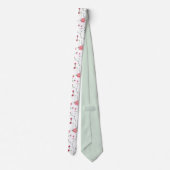 Rosa Wildblumen Boho trendy einzigartig Krawatte (Rückseite)