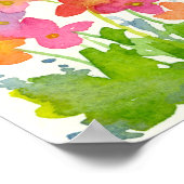 Rosa Wildblumen Cotton Candy Peach Poster (Ecke)