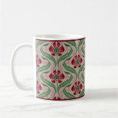 Rosa Wildblumen Damask Kaffee Tasse (Links)
