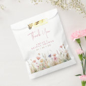 Rosa Wildblumen Danke Brautparty Geschenktütchen (Versiegelt)